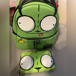 Loungefly Invader Zim Backpack & Wallet HTF